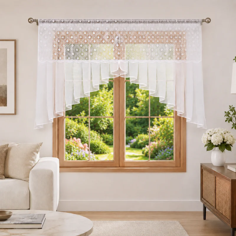 Firana 3d z dekoracyjnym haftem 200x150 cm - obrazek 3