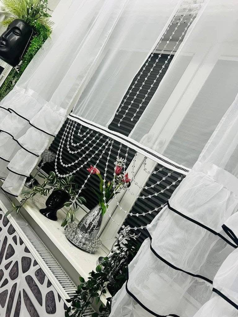 Firana z falbankami i panelem 2x 145x160 cm 1x 100x130 cm - obrazek 8