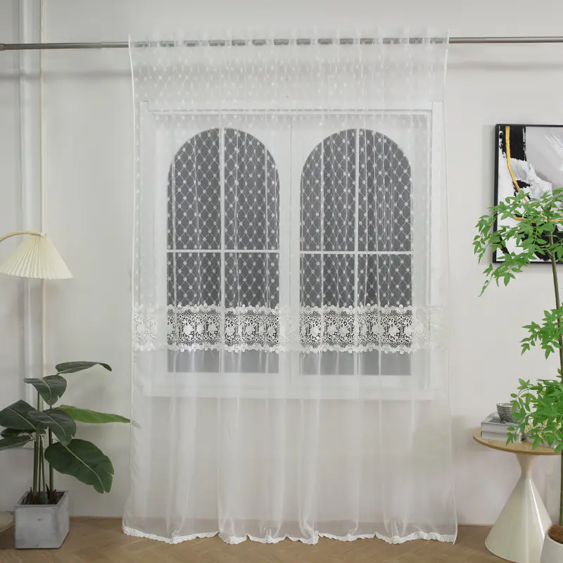 Firanka z gipiurą ecry 400x160 cm - obrazek 5