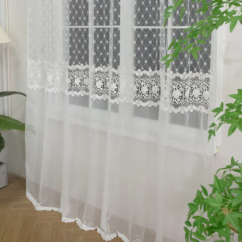 Firanka z gipiurą ecry 400x160 cm - obrazek 6