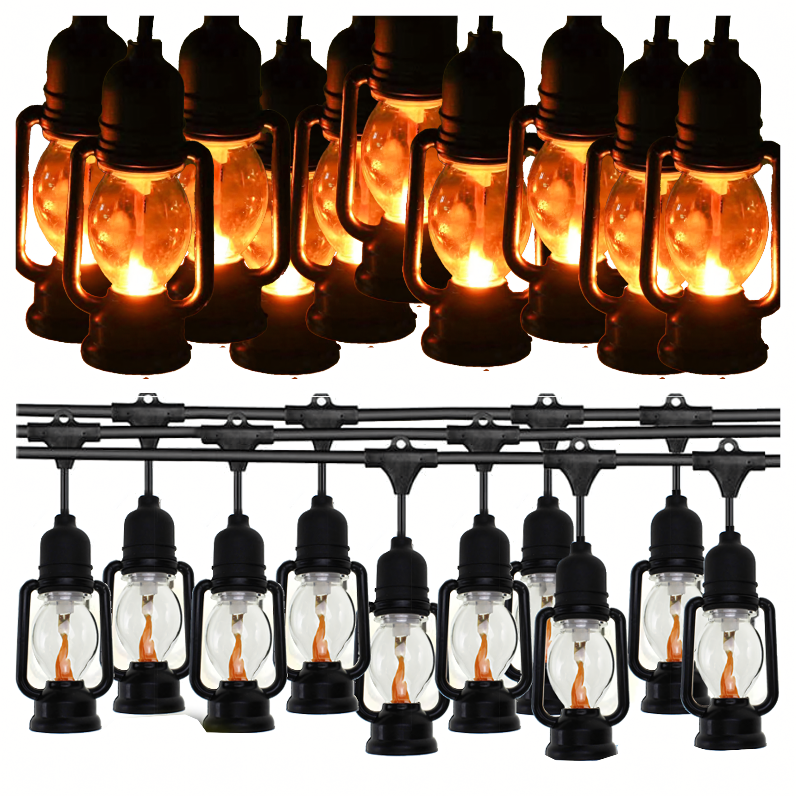 Girlanda Swietlna Lampki Dekoracyjne Led 10 szt Latarenki Ogrodowe 10cm 5m - obrazek 3