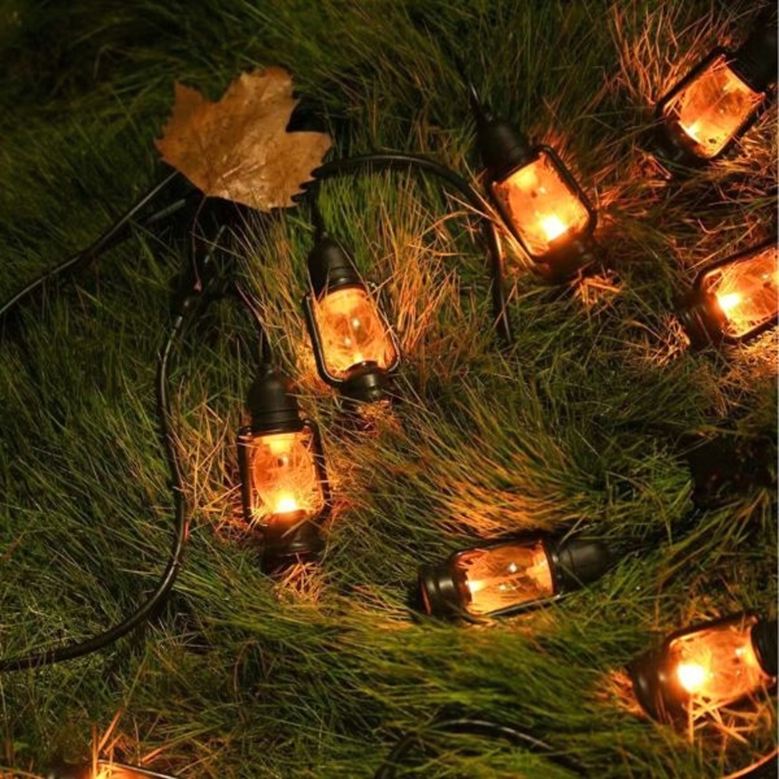 Girlanda Swietlna Lampki Dekoracyjne Led 10 szt Latarenki Ogrodowe 10cm 5m - obrazek 6