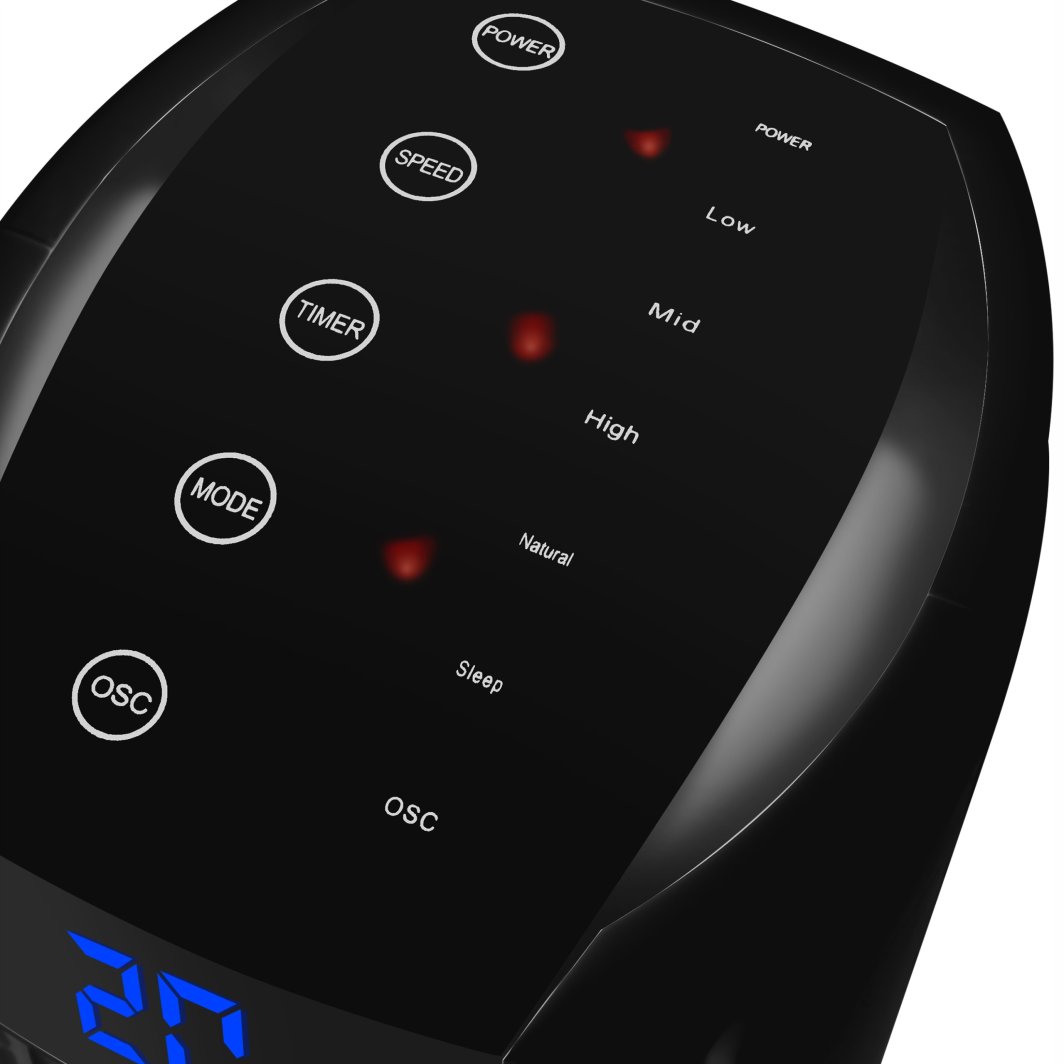 Wentylator kolumnowy LTC o wysokości 82 cm i mocy 45 W - obrazek 2
