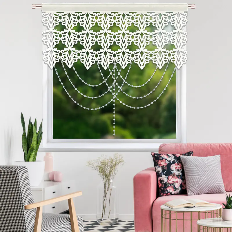 Ażurowy panel z zawieszkami 100x90 cm czarny - obrazek 6